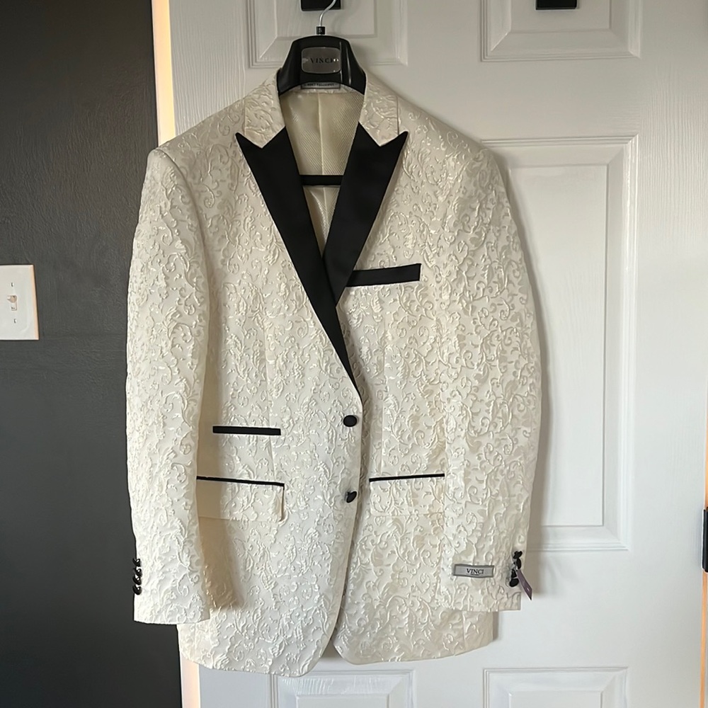 Men’s Ivory Vinci Blazer, Suit Jacket